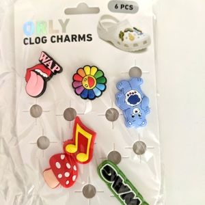 Orly Charms for Clog shoes. Cute Designs. 6 pack. NWT